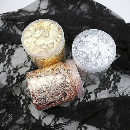 Kopparfolie Flake Folie Konst Flake Silke Lakan Bulk Folie Papper Blad För Förgyllning Diy Nagel