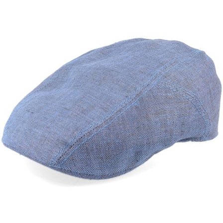 Stetson - Blå flatcap Keps - Ivy Linen Blue Flat Cap @ Hatstore
