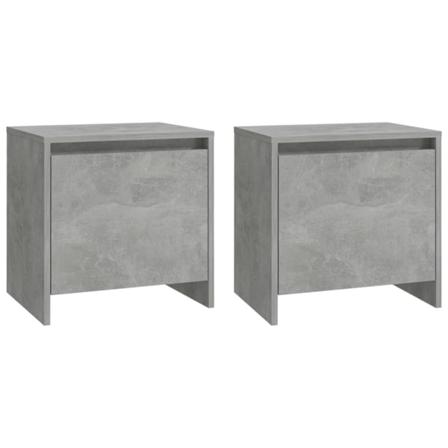 Vidaxl Sängbord Betonggrå 2 St 45x34,5x44,5 Cm Spånskiva Grå