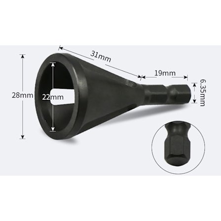 Meisel avgrading bit, 2 stykker rustfritt stål skaft sekskant avgrading beste kvalitet ekstern avgrading avfasing verktøy drill sveise stålbørster for