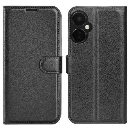 OnePlus Nord CE 3 Lite 5G Fodral Litchi Läder Svart