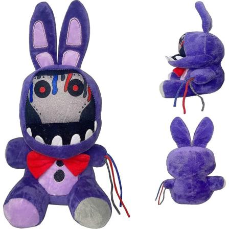 Visne lilla kanin plys legetøj, 11 tommer Fnaf Security Breach Bonnie dukke, samleobjekt Nightmare Freddy plys legetøj (visne lilla kanin) (xq)