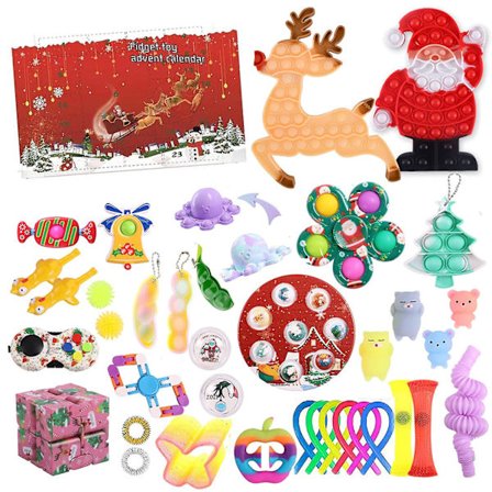 Fidget Toys 24 dage julekalenderpakke Anti Stress Toys Kit Stress Relief Figet Toy Blind Box Børn Christma_1