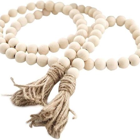 Maalaistalon helmiä luonnonpuuhelmiä Garland Maalaistalon helmiä tupsut KLB