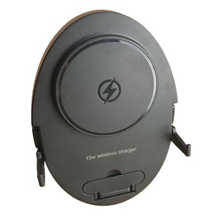 Justerbart Sammenleggbart Trådløst Ladestativ 15W Hurtiglader for Mobiltelefon Sammenleggbar Trådløs Ladestasjon