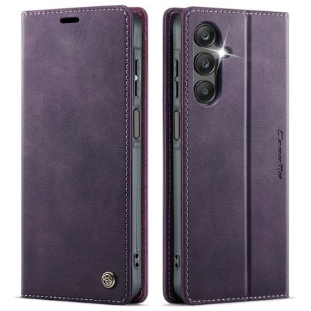 (För Samsung A56) Tunn plånboksfodral för mobil med RFID-skydd och ställning