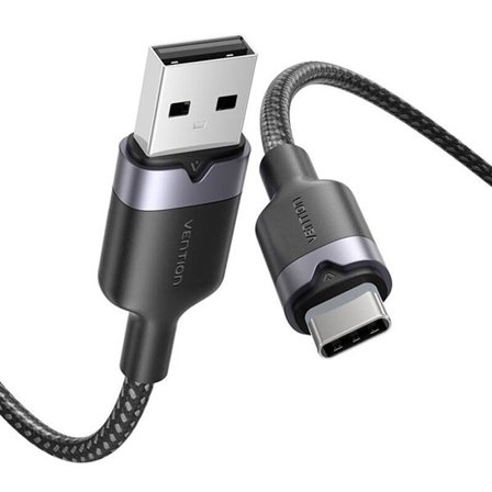 USB 2.0 A til USB-C 3A-kabel Vention CTNBF 1 M (sort)