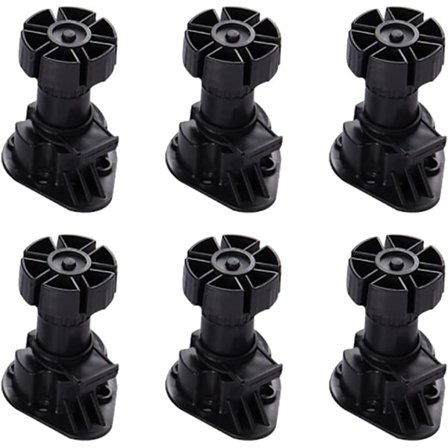 6 kpl Kaapinjalka Muovi Korkeus Huonekalu Kaappi Säädettävät Jalat Keittiöön Kylpyhuoneen Kaappiin 80-120mm