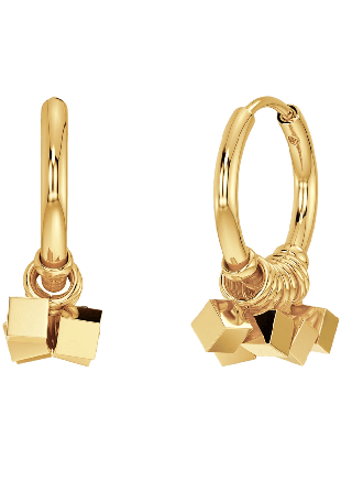 Edblad Dice Hoops Gold Smycken & klockor Dam Guld ONESIZE