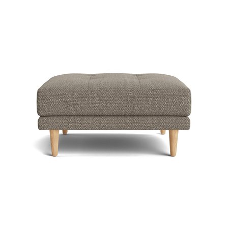 Cali Pouf Hocker Nordic Grau Funktionalistischer Eleganter Look für Sofaserie Zwei Schichten Design Bequemer Polsterhocker 40cm Sitzhöhe