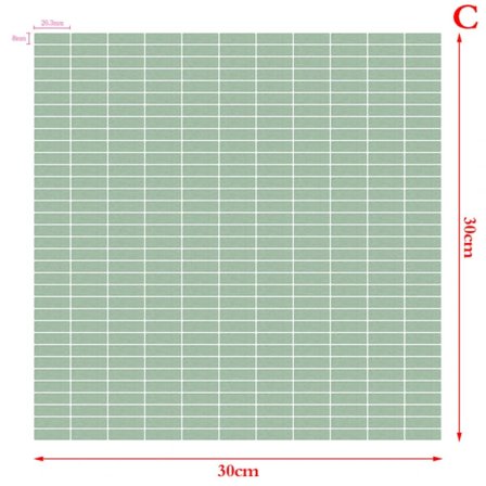 1:12 Miniature Dukkehus Hvide Fliseklistermærker Mursten C