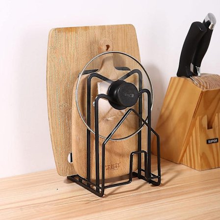 Skærebræt Stativ, Grydelåg Holder, Skærebræt Holder, Grydelåg Opbevaring, Låg Holder, Til Opbevaring af Skærebrætter, Grydelåg, Tallerkener, Bøger (