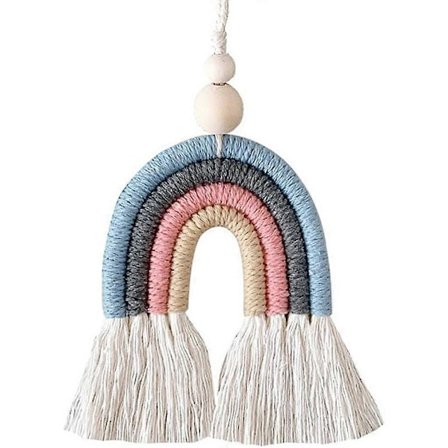 Sateenkaari Käsintehty Auto Koriste Sateenkaari Käsin Kudottu Riipus Sateenkaari Huoneen Koristelu Auton Peilin Ripustuskoriste