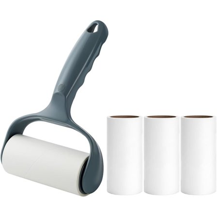 Klesrull for kjæledyrhår Ekstra Klissete Lo-Fjerner for Sofa Klær Møbler Biljardbord, Ergonomisk Klesrull 1 Gjenbrukbar