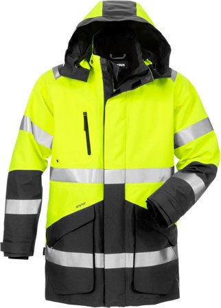 Fristads Herr Varsel GORE-TEX 3-i-1 parkas 4989 GXB, klass 3, Varsel Gul/Svart