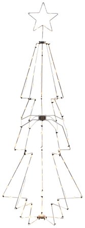 Konstsmide 3947-283 Metallgran hvit, med toppstjerne, Belysning