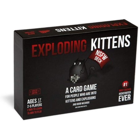 Exploding Kittens NSFW - Russisk roulette-kortspill for voksne, drikkespill for voksne - Kortspill for voksne og tenåringer - 2-5 spillere