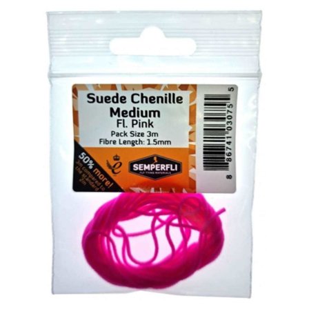 Semperfli Suede Chenille 1.5mm Medium - Fl Pink