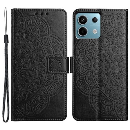 SKALO Xiaomi Redmi Note 13 Pro 5G Mandala Plånboksfodral - Svart
