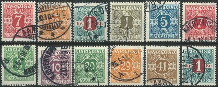 Danmark 1907-1915 - Avisportomærker - Stemplet