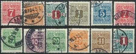 Danmark 1907-1915 - Avisportomærker - Stemplet