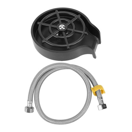 Pullonpesuhana Lasinpuhdistin Allaskuppihuuhtelulaite 80 cm ruostumattomalla teräsletkulla keittiöön