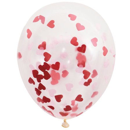 Konfettiballonger Røde & Rosa Hjerter