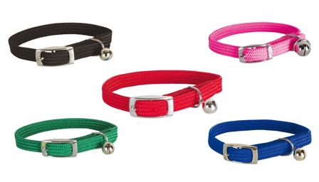 Elastic Kattehalsbånd, Rosa - 28cm