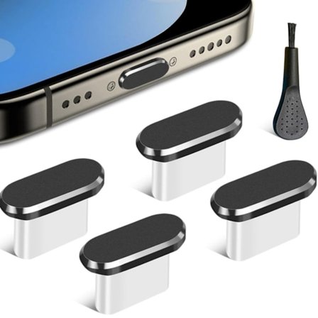 4 kpl pölysuojia, USB Type C -pölysuojia, Type C -pölysuojatulppa useimpiin älypuhelimiin ja Micro USB Android -malleihin