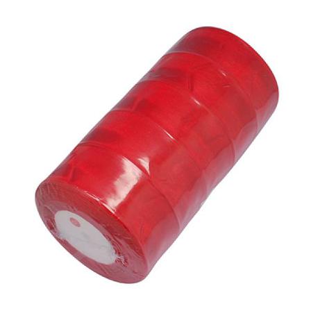 1 Rulla (50yard=45,78 mt.) Punainen organza nauha 30 mm. leveä