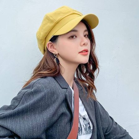 Newsboy Caps Loose Cloud Top KELTAINEN