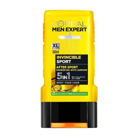 L'Oréal Paris Men Expert Invincible Shower Gel 300 ml, Skincare, Kropspleje, Bad & Brus