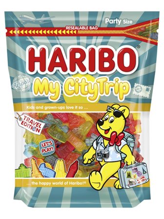 Haribo My CityTrip fruit gums in the shape of 10 European landmarks 0.7kg