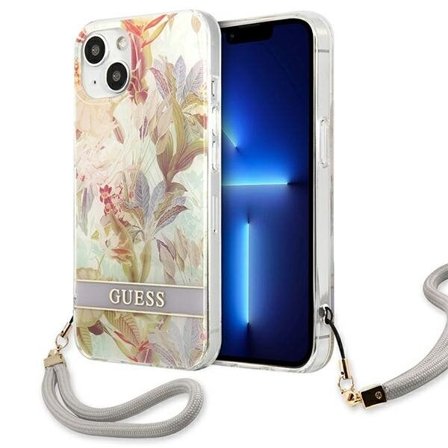 Guess GUHCP13SHFLSU iPhone 13 mini 5,4" lilla/lilla hardcase Blomsterrem
