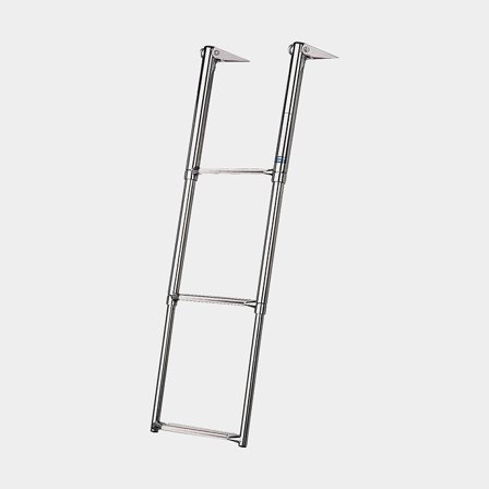 Skládací teleskopický lodní žebřík na koupací plošinu, nerezová ocel, 2 stupně, 79 cm, 25.4 cm