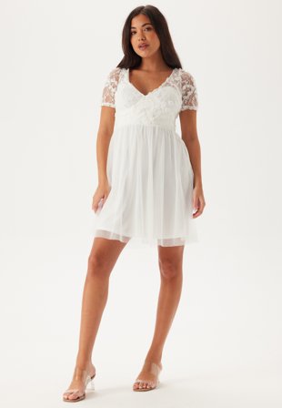 Bubbleroom Occasion Floral V-Neck Short Dress Klær