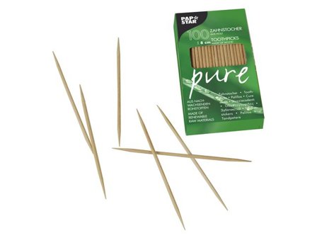 PAPSTAR Tandpetare trä rund 8cm 100/fp - Lyreco - Kök och servering - Engångsartiklar - Sugrör och Tandpetare