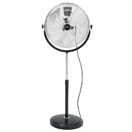 Vidaxl Piedestalfläkt Med Lutningsbart Huvud 3 Hastigheter 45 Cm Svart