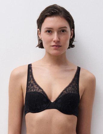 CHANTELLE Day To Night Plunge Spacer Bra - Black - E x 70