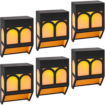 Solcellelampe Utendørs Solcelle Gjerdelys, Hjem Solcelle Led Landskapsdekorasjonsbelysning For Hage, Hage, Innkjørsel, Inngangsdør, Varmt Hvit/