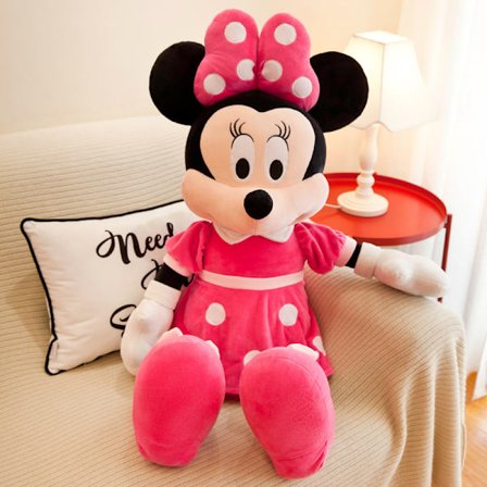 Disney Minnie, 35 cm, Rosa klänning, Mjukisdjur,