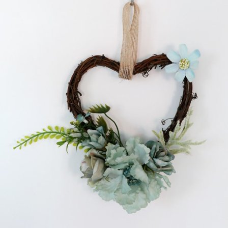 Hjerteformet vinstokk krans kvist girlander DIY vinstokk krans dekorasjoner