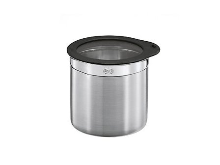 RÖSLE Oppbevaringsboks 1,4l 12x12,5cm Stål/Klar/Svart