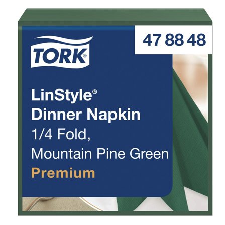 TORK Servett LinStyle Middag grön 50/fp - Lyreco - Kök och servering - Servetter och dukar - Servett - 3-lagers