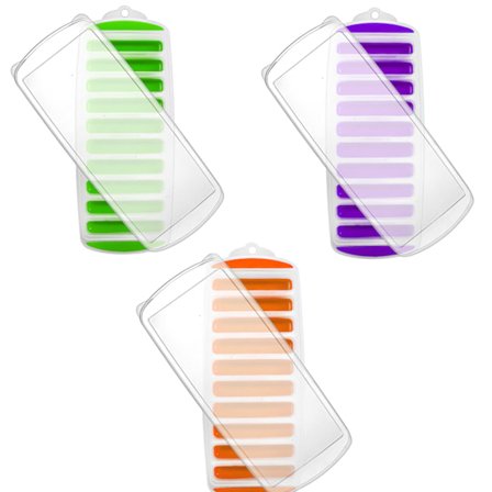 3 st Silikon Smala Isbitstråg med Lock