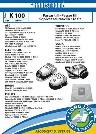 HANESTRÖM Vacuum cleaner bags K100