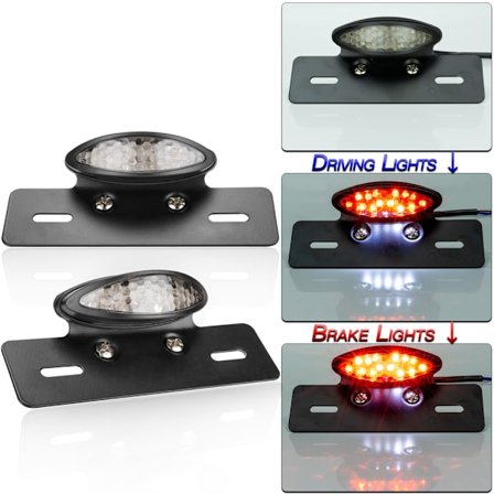 Motorcykel Röd Led Broms Bakljus Universal Bakskärm