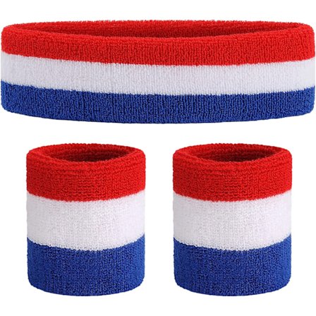 Svettebåndsett (3 deler) Sports Svettebånd Stripete Håndleddsbånd