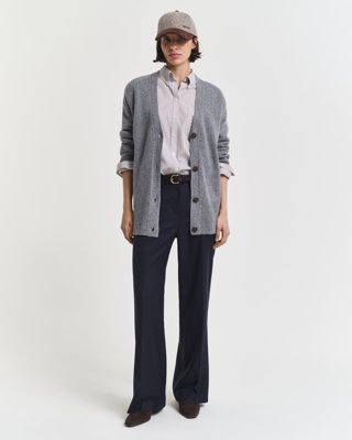 GANT - Skreddersydde bukser i ullblanding til dame evening blue