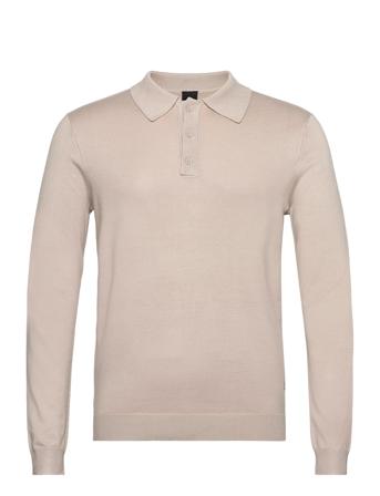 Onswyler Life Ls Polo Knit Tops Knitwear Long Sleeve Knitted Polos Beige ONLY & SONS